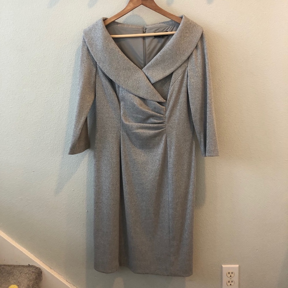 Tahari silver dress - Picture 2 of 4